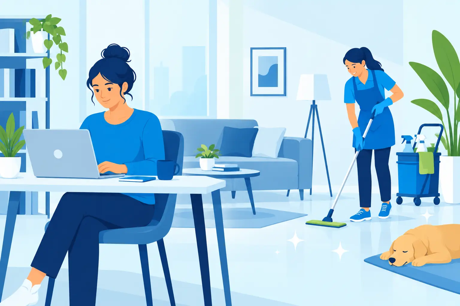 Can Cleaners Clean While You Work From Home?